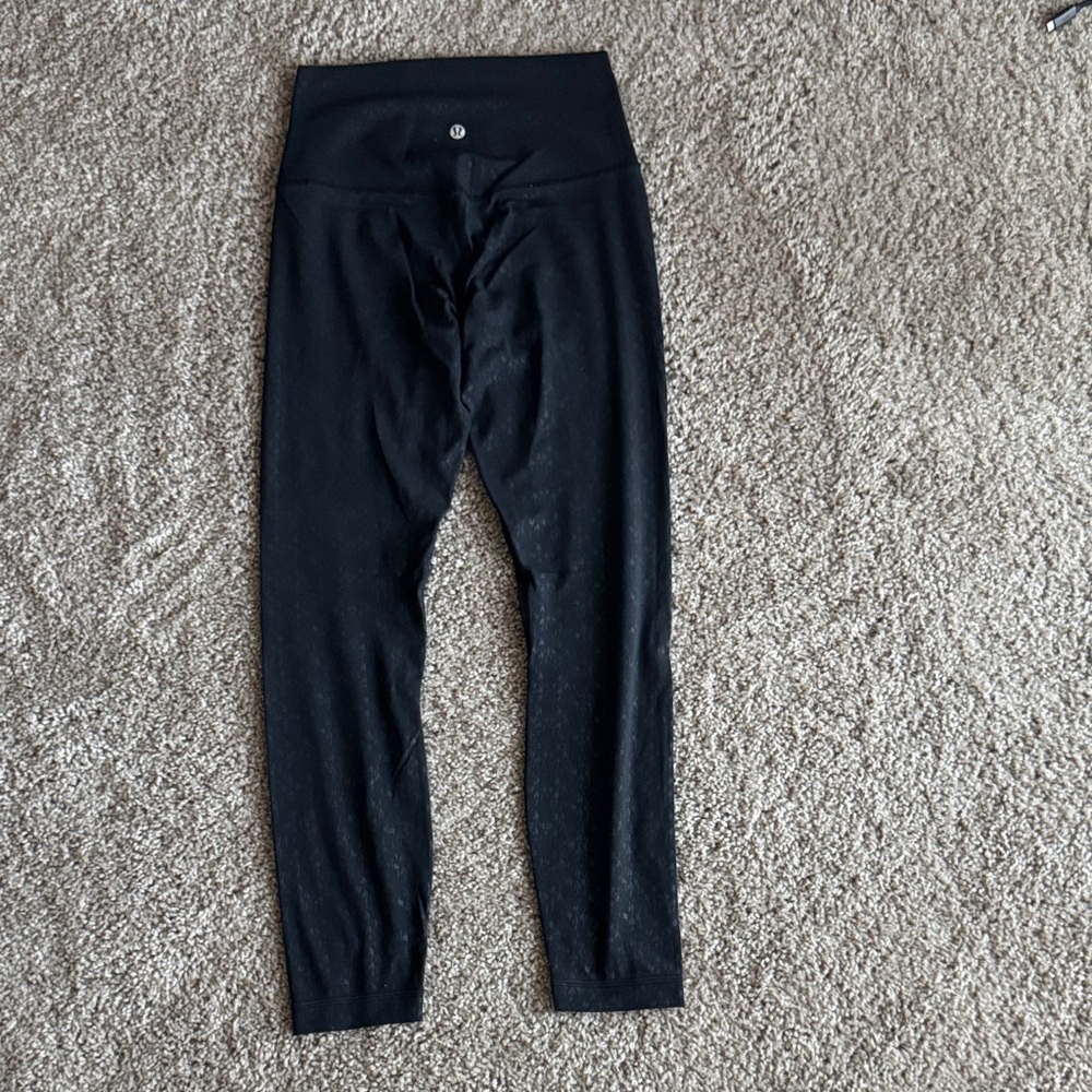 Lululemon Align Micro floss Emboss Black Leggings, 25in, size 4